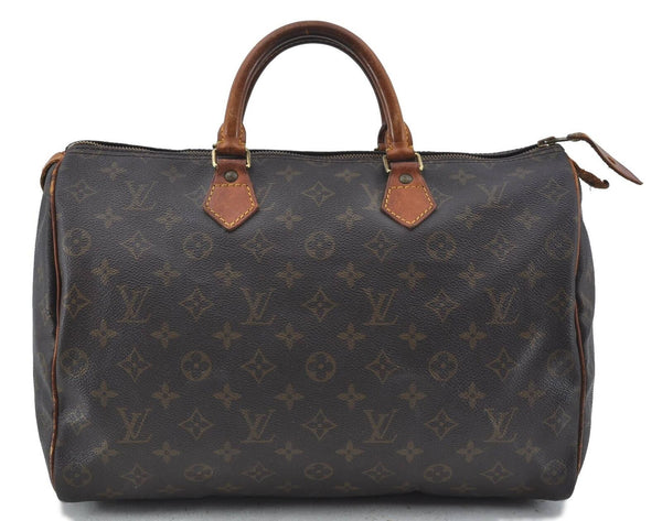 Authentic Louis Vuitton Monogram Speedy 35 Hand Bag M41524 LV H5705