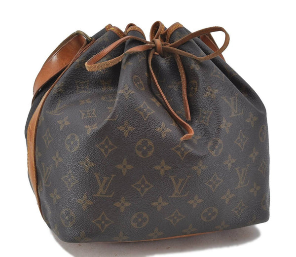 Authentic Louis Vuitton Monogram Petit Noe Shoulder Bag M42226 LV H5722