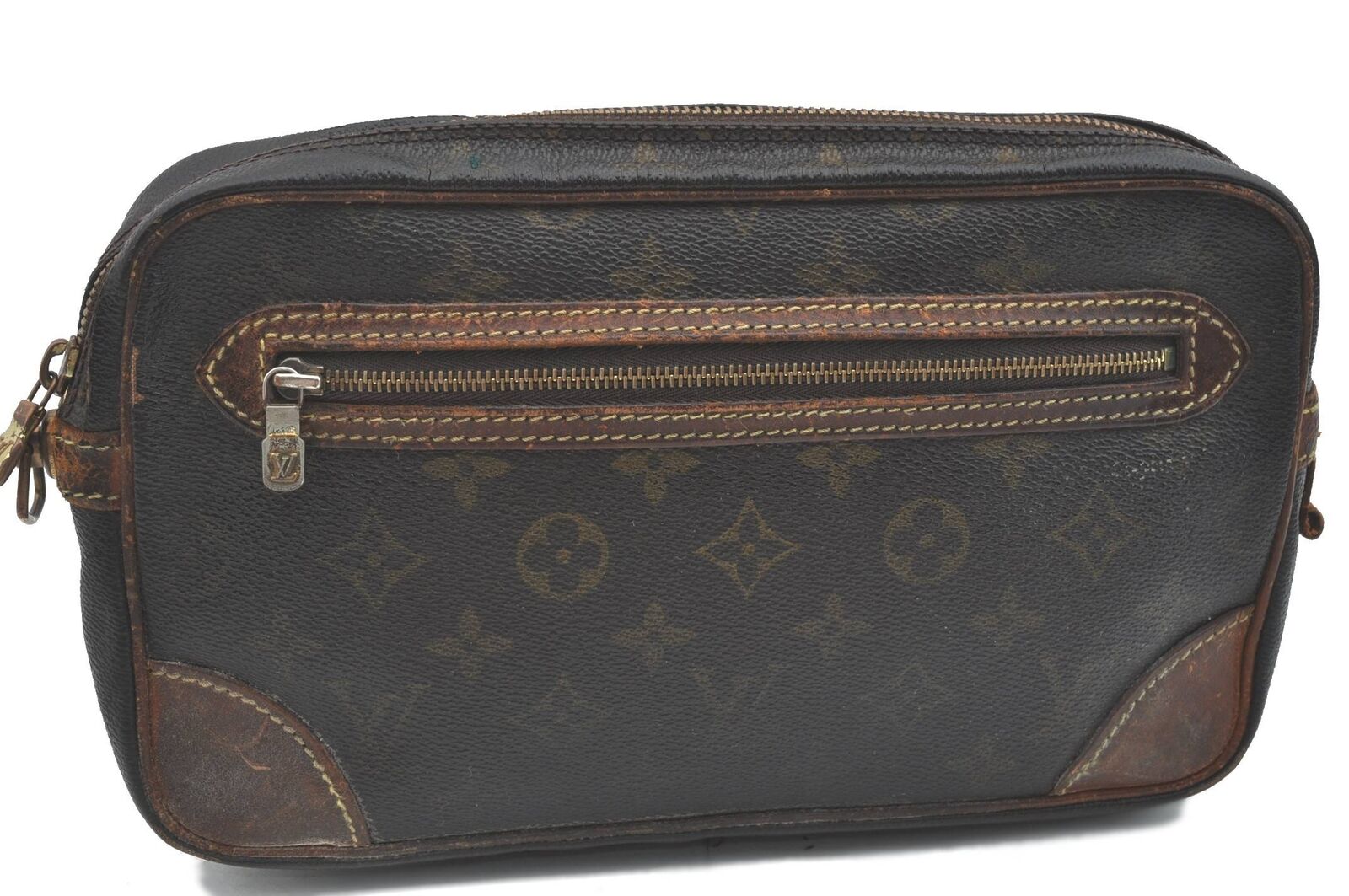 Auth Louis Vuitton Monogram Marly Dragonne GM Clutch Hand Bag M51825 LV H5723