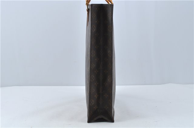 Authentic Louis Vuitton Monogram Sac Plat Hand Bag M51140 LV H5728