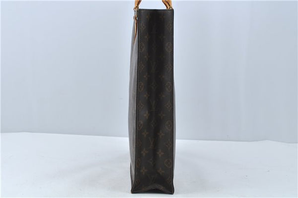 Authentic Louis Vuitton Monogram Sac Plat Hand Bag M51140 LV H5728