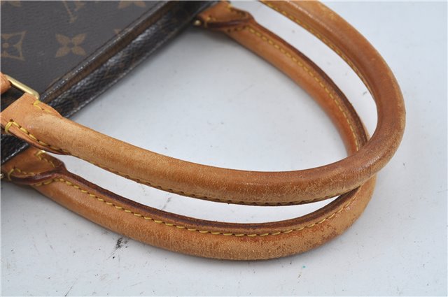 Authentic Louis Vuitton Monogram Sac Plat Hand Bag M51140 LV H5728