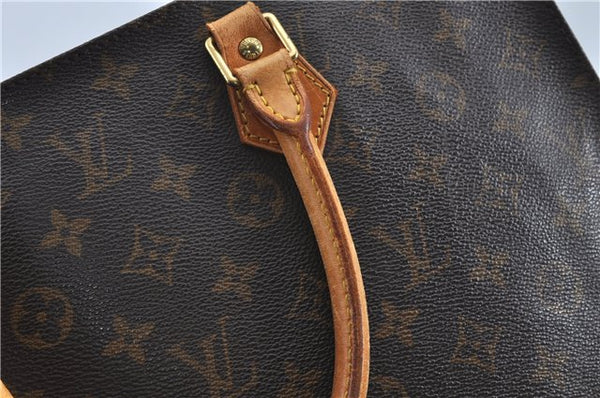 Authentic Louis Vuitton Monogram Sac Plat Hand Bag M51140 LV H5728