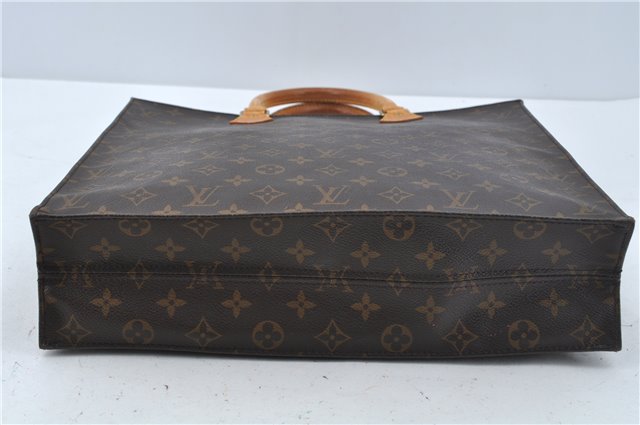 Authentic Louis Vuitton Monogram Sac Plat Hand Bag M51140 LV H5728