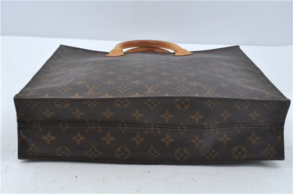 Authentic Louis Vuitton Monogram Sac Plat Hand Bag M51140 LV H5728