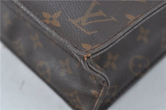 Authentic Louis Vuitton Monogram Sac Plat Hand Bag M51140 LV H5728