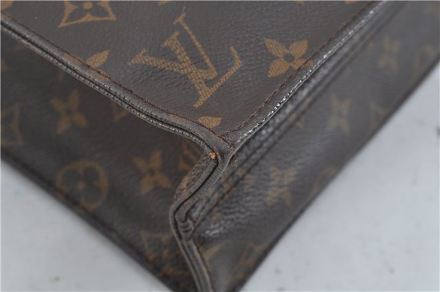 Authentic Louis Vuitton Monogram Sac Plat Hand Bag M51140 LV H5728