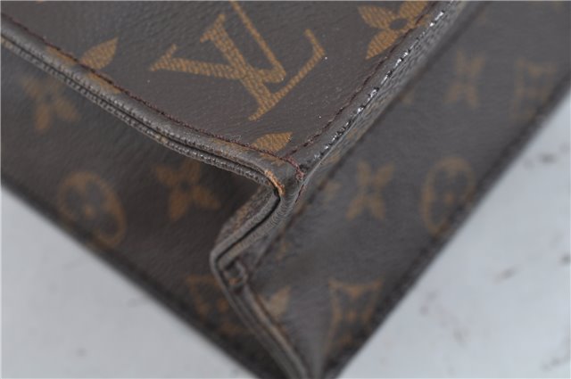 Authentic Louis Vuitton Monogram Sac Plat Hand Bag M51140 LV H5728