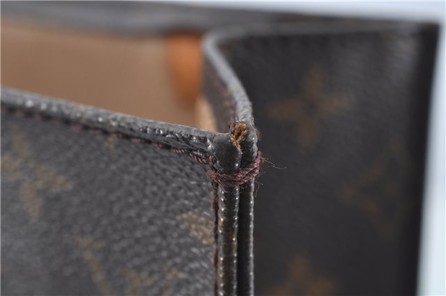 Authentic Louis Vuitton Monogram Sac Plat Hand Bag M51140 LV H5728