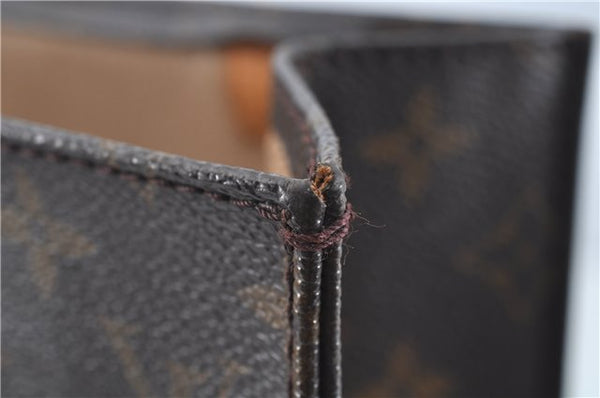 Authentic Louis Vuitton Monogram Sac Plat Hand Bag M51140 LV H5728