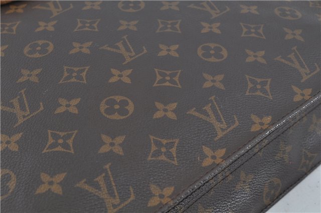 Authentic Louis Vuitton Monogram Sac Plat Hand Bag M51140 LV H5728