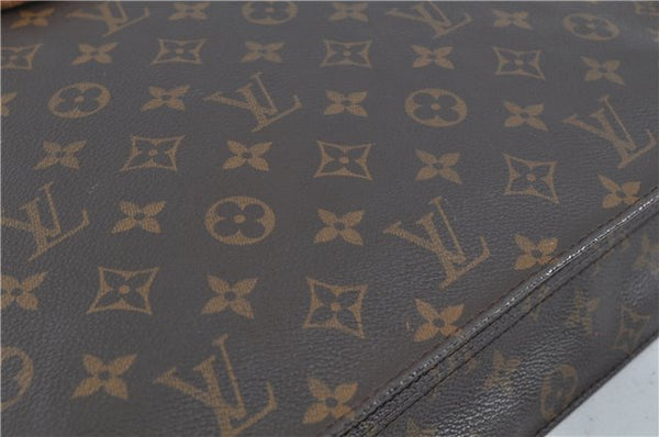 Authentic Louis Vuitton Monogram Sac Plat Hand Bag M51140 LV H5728