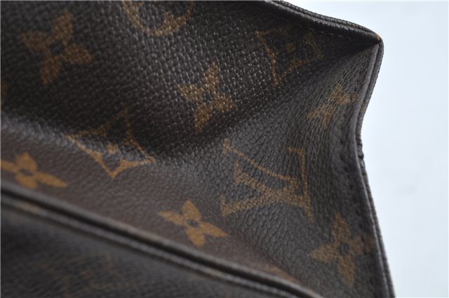 Authentic Louis Vuitton Monogram Sac Plat Hand Bag M51140 LV H5728