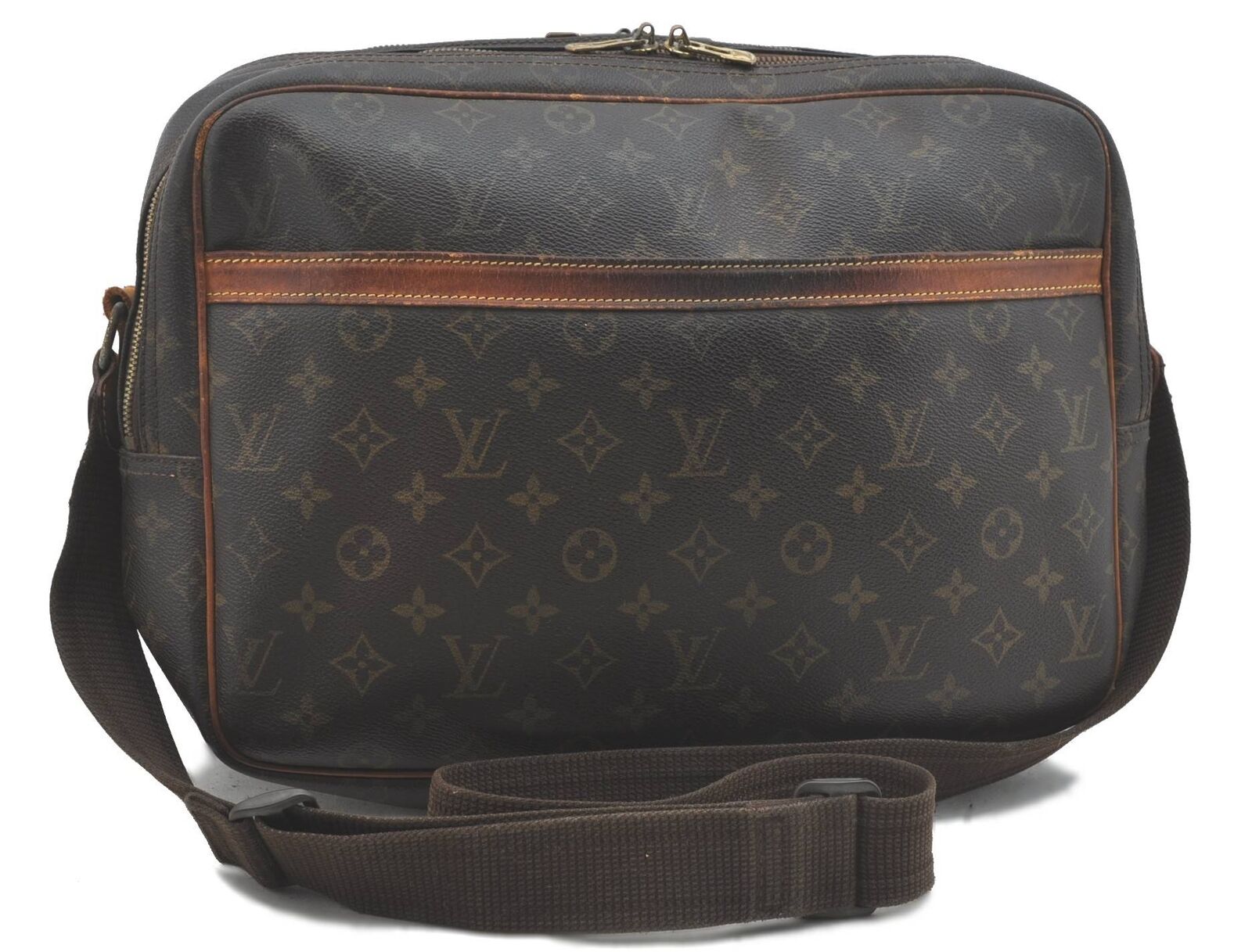 Auth Louis Vuitton Monogram Reporter GM Shoulder Cross Body Bag M45252 LV H5729