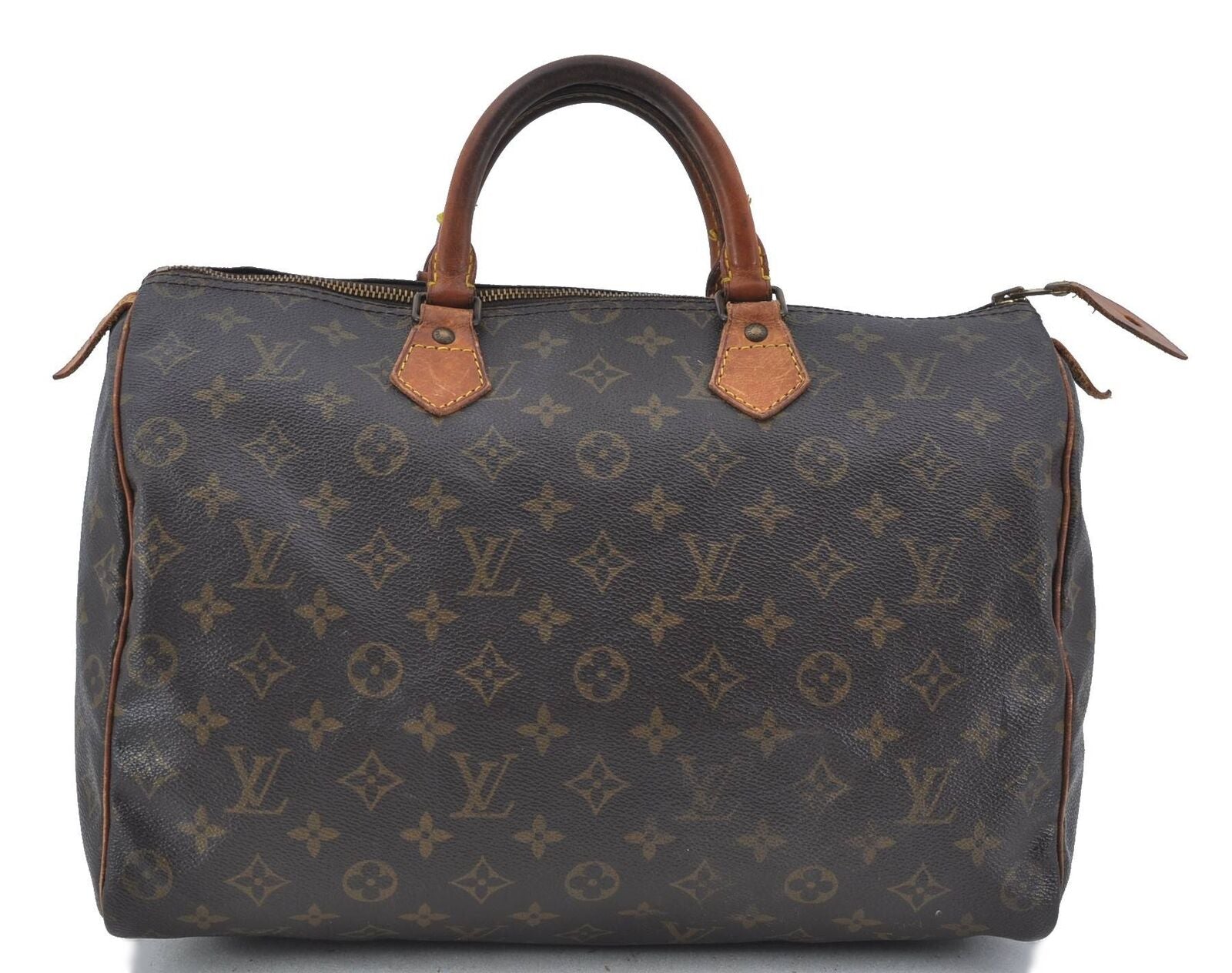 Authentic Louis Vuitton Monogram Speedy 35 Hand Bag M41524 LV H5735