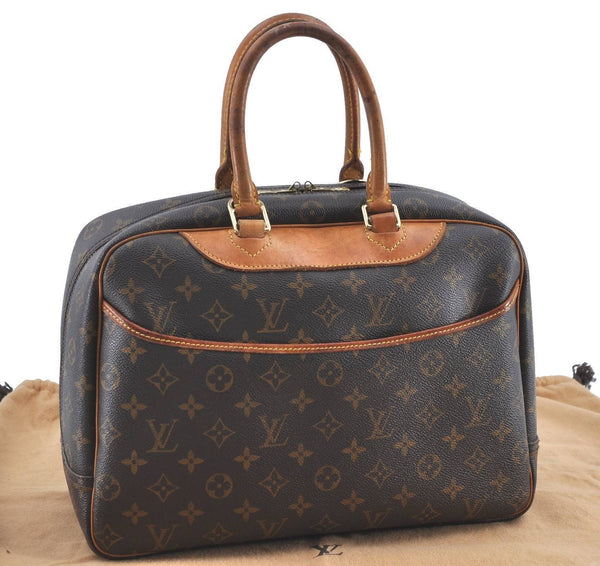 Authentic Louis Vuitton Monogram Deauville Hand Bag M47270 LV H5738