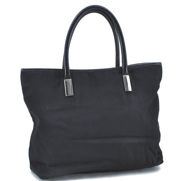 Authentic GUCCI Shoulder Tote Bag Nylon Leather Black H5759