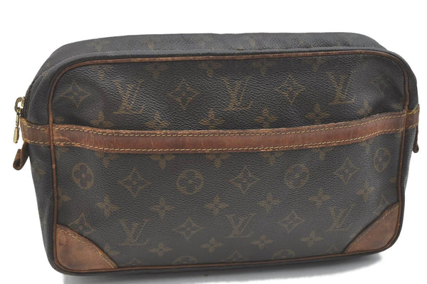 Authentic Louis Vuitton Monogram Compiegne 28 Clutch Hand Bag M51845 LV H5772