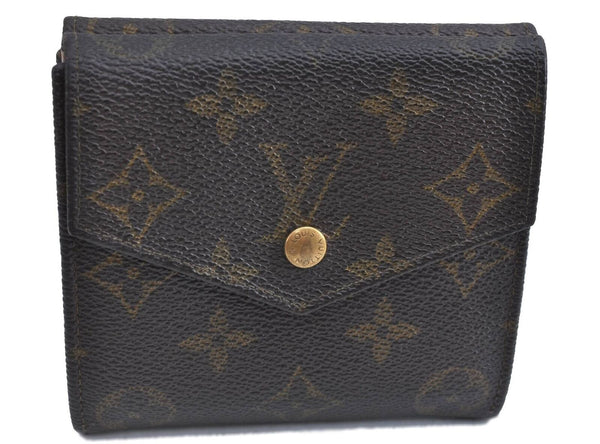 Authentic Louis Vuitton Monogram Porte Monnaie Billets Wallet M61660 LV H5788