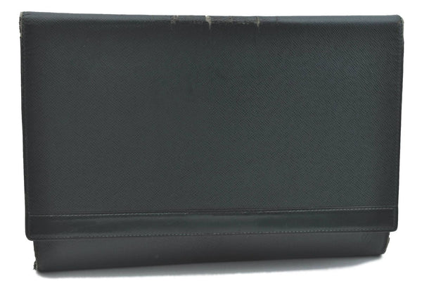 Auth Louis Vuitton Taiga Volga Document Case Clutch Bag Green M30204 LV H5854