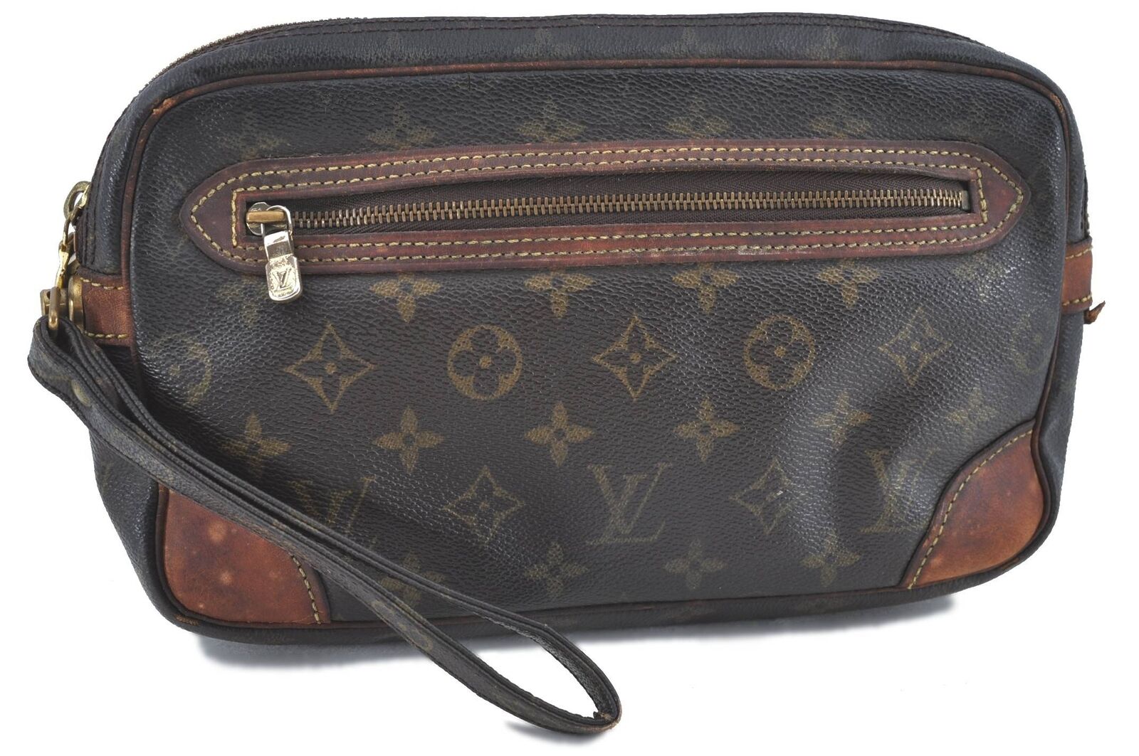 Auth Louis Vuitton Monogram Marly Dragonne GM Clutch Hand Bag M51825 LV H5856
