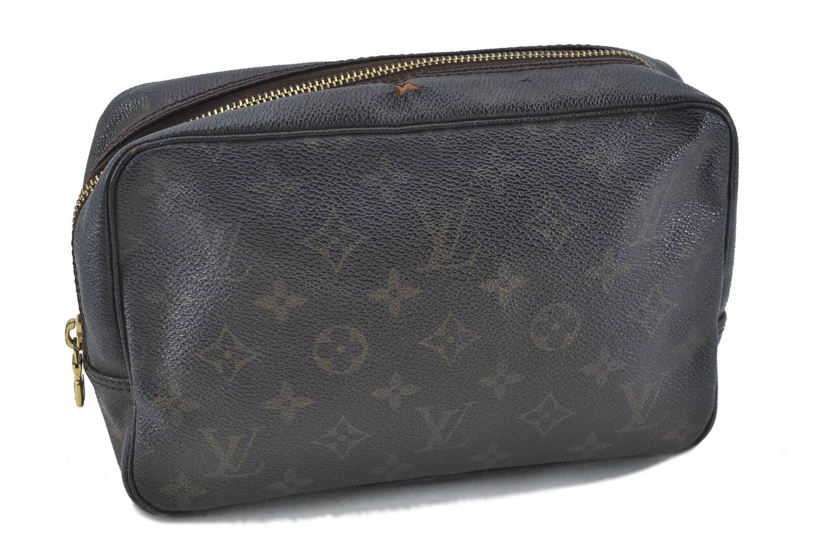 Auth Louis Vuitton Monogram Trousse Toilette 23 Clutch Hand Bag M47524 LV H5871