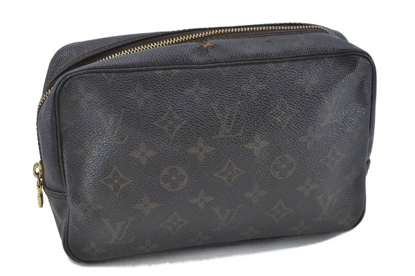Auth Louis Vuitton Monogram Trousse Toilette 23 Clutch Hand Bag M47524 LV H5871