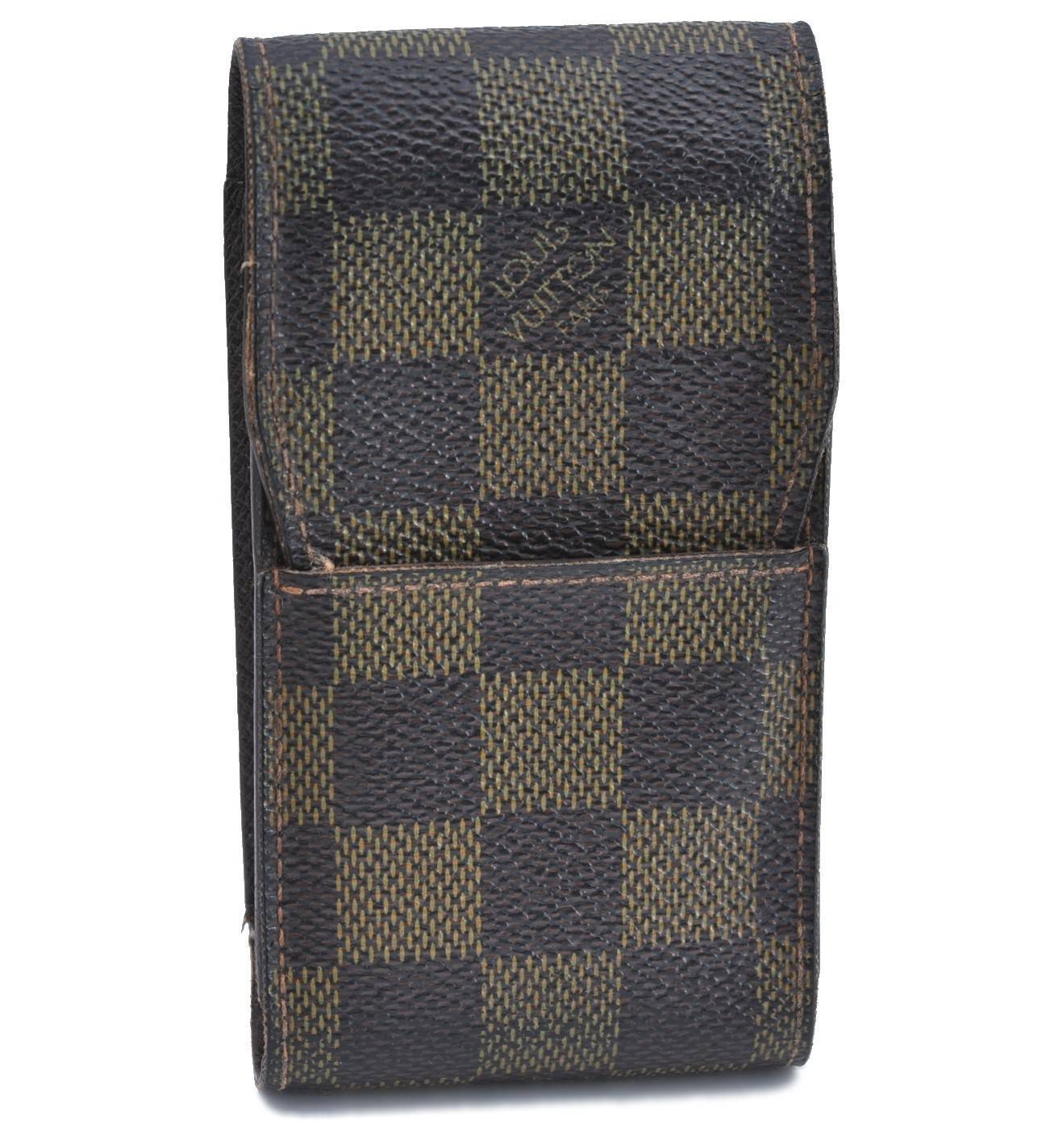 Authentic Louis Vuitton Damier Etui Cigarette Case N63024 LV H5907