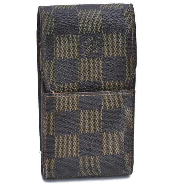 Authentic Louis Vuitton Damier Etui Cigarette Case N63024 LV H5907