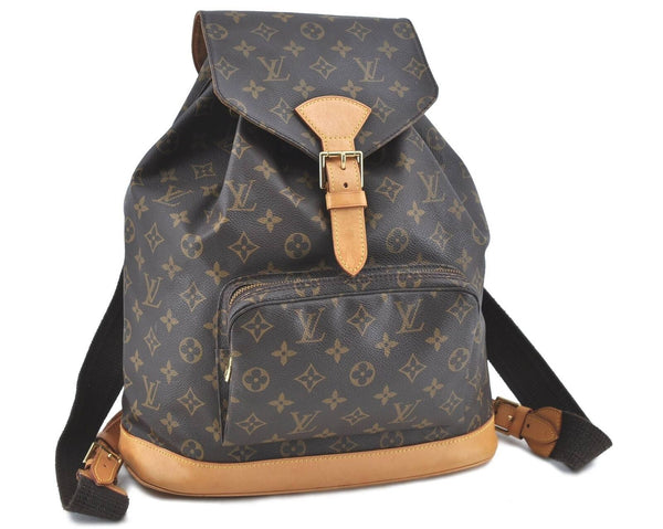 Authentic Louis Vuitton Monogram Montsouris GM Backpack M51135 LV H5914