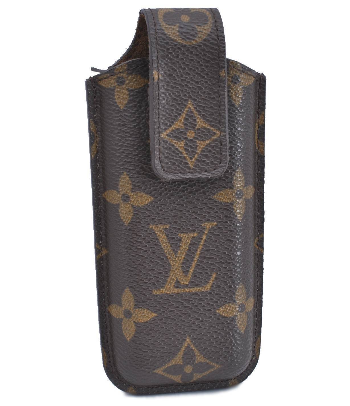 Authentic Louis Vuitton Monogram Etui TelePhone Japon Phone Case M63050 LV H5944
