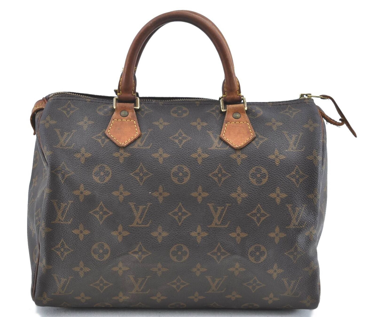 Authentic Louis Vuitton Monogram Speedy 30 Hand Bag M41526 LV H5966