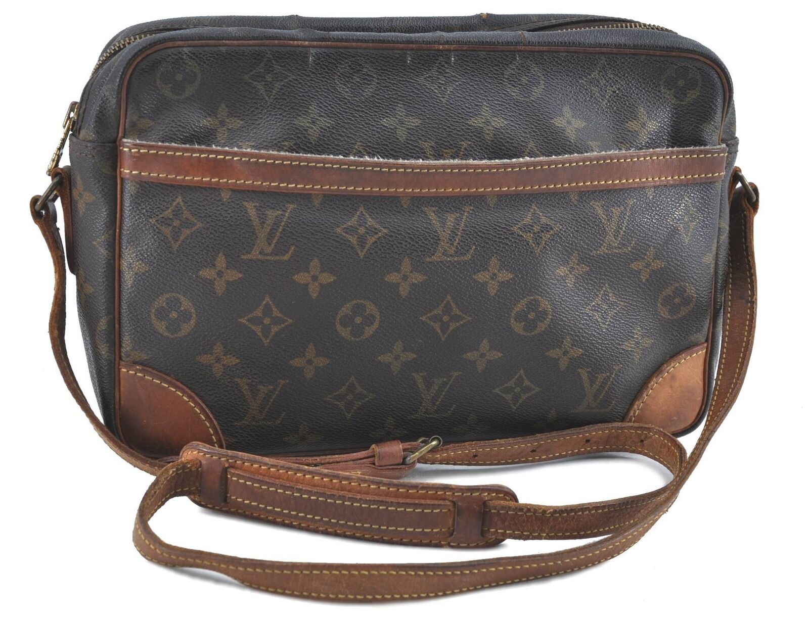 Auth Louis Vuitton Monogram Trocadero 30 Shoulder Cross Body Bag M51272 LV H5973