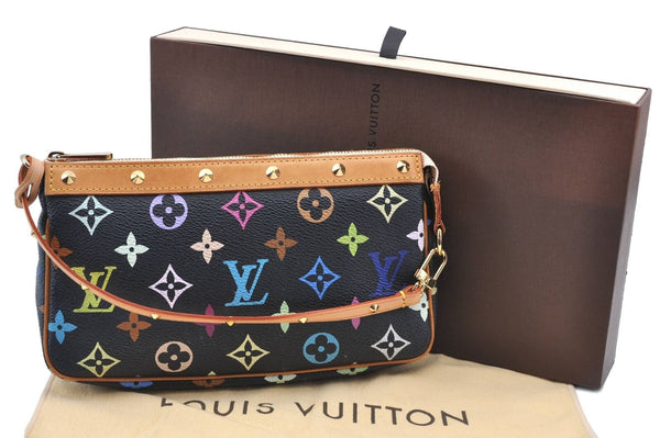 Louis Vuitton Monogram Multicolor Pochette Accessoires Pouch Black Box H5982