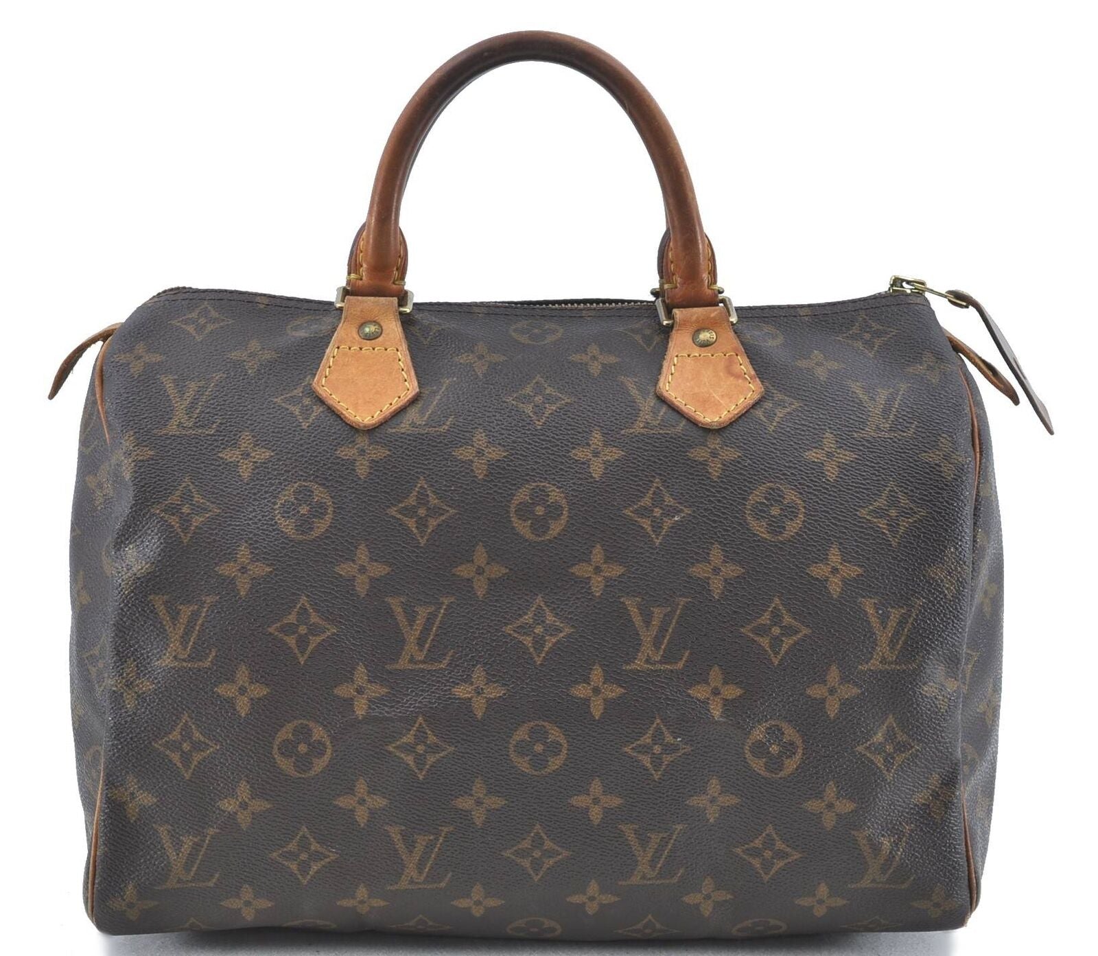 Authentic Louis Vuitton Monogram Speedy 30 Hand Bag M41526 LV H5996