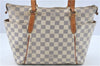 Authentic Louis Vuitton Damier Azur Totally PM Tote Bag White N41280 LV H6003