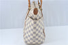 Authentic Louis Vuitton Damier Azur Totally PM Tote Bag White N41280 LV H6003