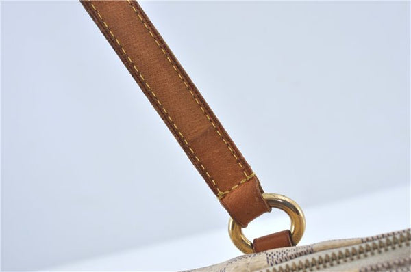 Authentic Louis Vuitton Damier Azur Totally PM Tote Bag White N41280 LV H6003