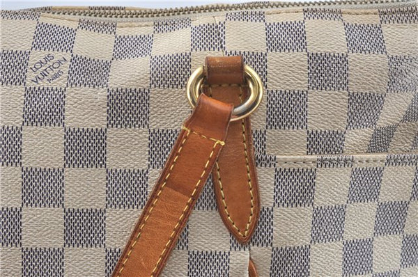 Authentic Louis Vuitton Damier Azur Totally PM Tote Bag White N41280 LV H6003