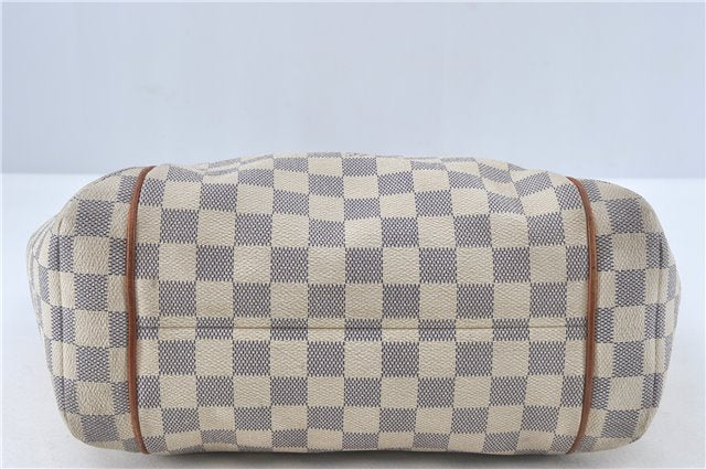 Authentic Louis Vuitton Damier Azur Totally PM Tote Bag White N41280 LV H6003