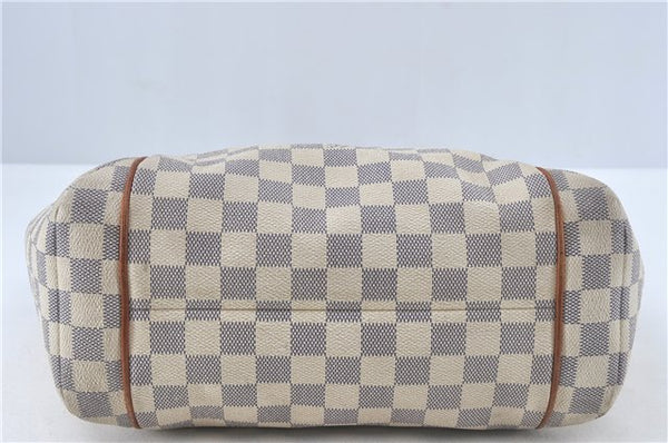 Authentic Louis Vuitton Damier Azur Totally PM Tote Bag White N41280 LV H6003