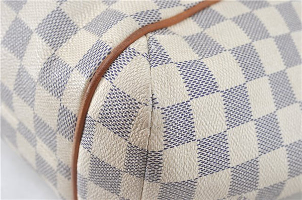 Authentic Louis Vuitton Damier Azur Totally PM Tote Bag White N41280 LV H6003