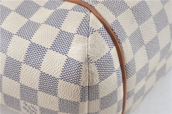 Authentic Louis Vuitton Damier Azur Totally PM Tote Bag White N41280 LV H6003