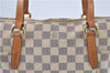 Authentic Louis Vuitton Damier Azur Totally PM Tote Bag White N41280 LV H6003