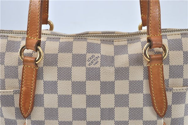 Authentic Louis Vuitton Damier Azur Totally PM Tote Bag White N41280 LV H6003