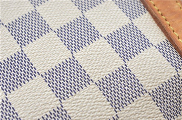 Authentic Louis Vuitton Damier Azur Totally PM Tote Bag White N41280 LV H6003