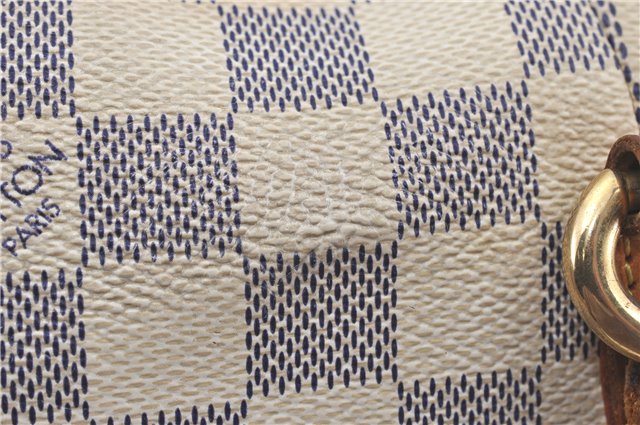 Authentic Louis Vuitton Damier Azur Totally PM Tote Bag White N41280 LV H6003