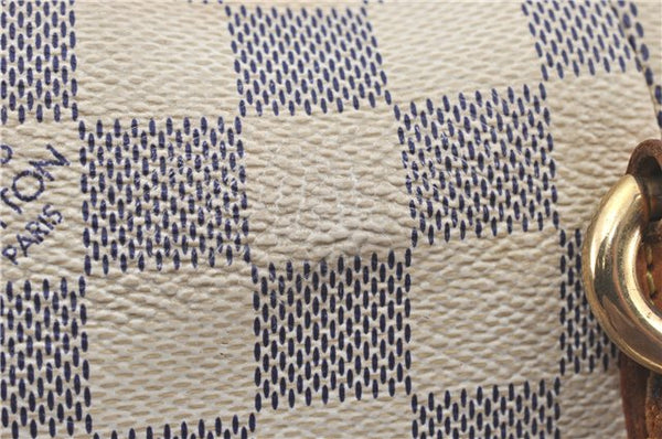 Authentic Louis Vuitton Damier Azur Totally PM Tote Bag White N41280 LV H6003