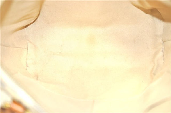 Authentic Louis Vuitton Damier Azur Totally PM Tote Bag White N41280 LV H6003