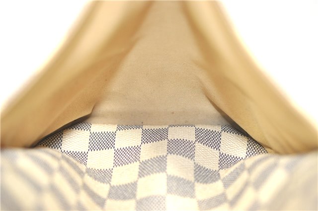 Authentic Louis Vuitton Damier Azur Totally PM Tote Bag White N41280 LV H6003